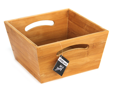 Organizare - RAKI Cutie patrata bambus 24x24xh12cm