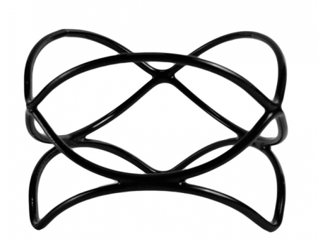 Display-uri si suporturi - RAKI DANCE Stand prezentare non-alunecare 21,5x21,5xh15cm, metal acoperit cu PVC, negru