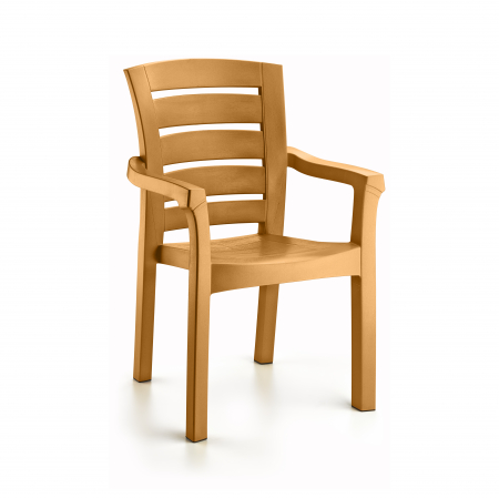 Produse - RAKI DIDIM Scaun gradina cu brate, plastic, bej, 56x51xh90cm