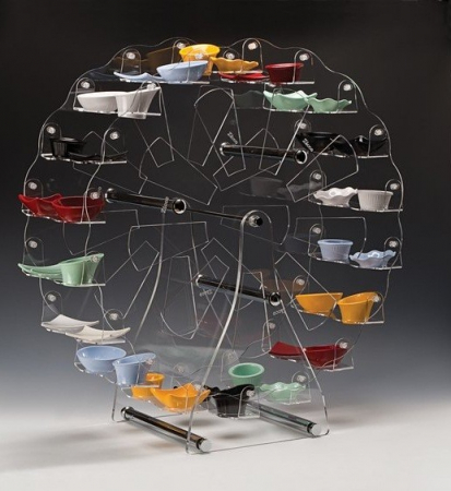 Display-uri si suporturi - RAKI Display rotativ bufet, Ferris Wheel, 36 sectiuni, 67x29xh75cm, acrilic