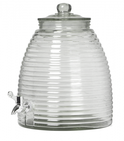 Produse - RAKI Dozator din sticla 9lt cu capac si robinet 25,5xH31,5cm