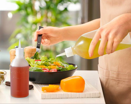 RAKI Dozator gradat pentru sos 1000ml, transparent [1]