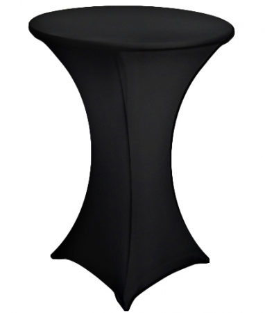 Mobilier catering - RAKI Fata de masa elastica neagra pentru masa cocktail, catering, evenimente D80xh110cm