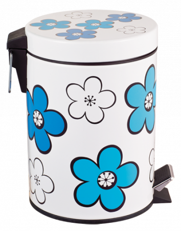 Cosuri de gunoi - RAKI FLOWER Cos gunoi cu pedala 12l albastru