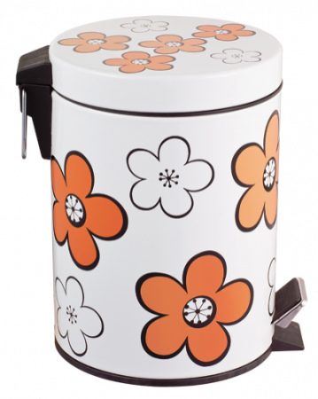 Cosuri de gunoi - RAKI FLOWER Cos gunoi cu pedala 12l orange