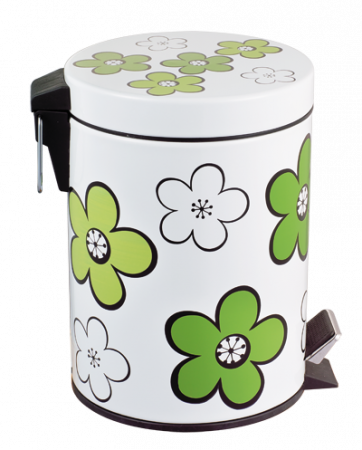 Cosuri de gunoi - RAKI FLOWER Cos gunoi cu pedala 12l verde