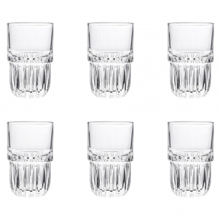 Old School - RAKI FOXY Set 6 pahare long drink, 390ml, D8,5xh12cm, din sticla