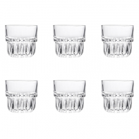 Old School - RAKI FOXY Set 6 pahare whisky, 260ml, D8,2xh8,5cm, din sticla
