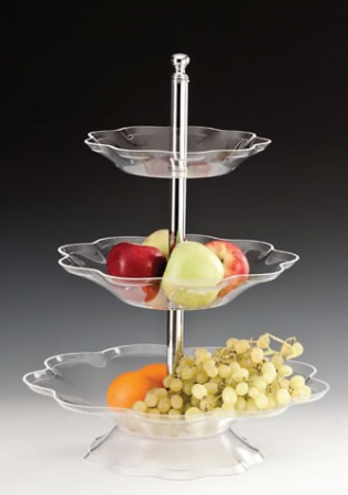 Display-uri si suporturi - RAKI Fructiera cu 3 niveluri, D25/D30/D40xh55cm, din acril