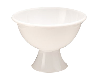 Platouri si boluri policarbonat - RAKI Fructiera rotunda cu suport, D45cm, policarbonat alb