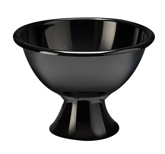 Platouri si boluri policarbonat - RAKI Fructiera rotunda cu suport, D45cm, policarbonat negru