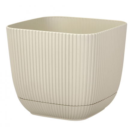 Mobilier HoReCa - RAKI Ghiveci patrat 8,2x8,2xh7cm 270ml culoare crem