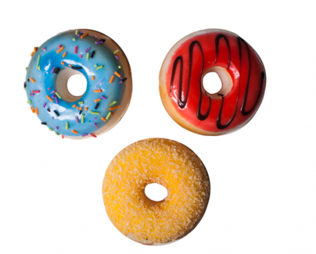 Panouri afisare si figurine decorative - RAKI Gogoasa Dunkin Donuts decorativa cu magnet, D5,5xh2,5cm (1 buc.)
