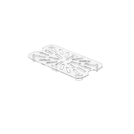 Accesorii GN - RAKI Gratar pentru scurgere tava gastronorm 1/4 policarbonat, 208x105x14mm, transparent