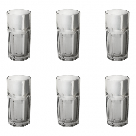 Old School - RAKI HELLA FUME Set 6 pahare long drink, din sticla, 350ml, D7,3xh14,5cm