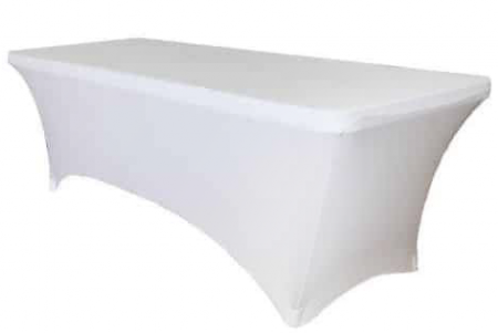 Mobilier catering - RAKI Husa elastica alba pentru masa plianta catering, evenimente 152x76xh74cm