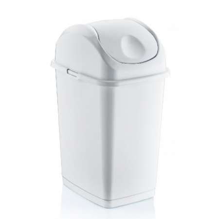 Cosuri de gunoi - RAKI ICIKALA Cos de gunoi cu capac batant 50l alb 43,5x33,5x70cm