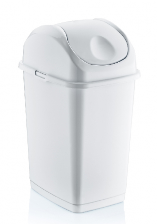 Cosuri de gunoi - RAKI ICIKALA Cos de gunoi cu capac batant 5l alb 18,5x15x28,5cm