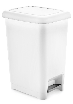 Cosuri de gunoi - RAKI ICIKALA Cos de gunoi cu pedala dreptunghiular SLIM 15l alb 22,5x30,5x39,3cm