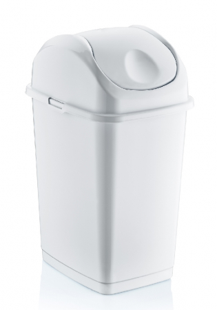 Cosuri de gunoi - RAKI ICIKALA Cos gunoi cu capac batant 18l alb 29x23,5x46,5cm