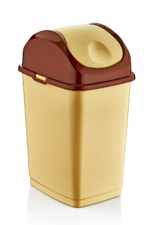 Cosuri de gunoi - RAKI ICIKALA Cos gunoi cu capac batant 5l maro 18,5x15x28,5cm