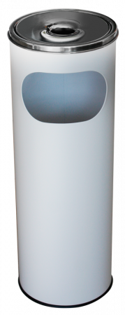 Cosuri de gunoi - RAKI ICIKALA Cos gunoi cu scrumiera de exterior 12l 20x20xh58cm alb