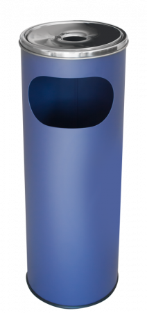 Cosuri de gunoi - RAKI ICIKALA Cos gunoi cu scrumiera de exterior 12l 20x20xh58cm albastru