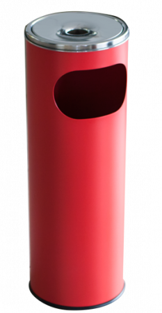 Cosuri de gunoi - RAKI ICIKALA Cos gunoi cu scrumiera de exterior 12l 20x20xh58cm rosu