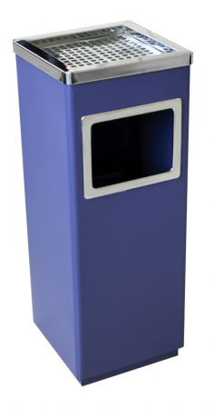 Cosuri de gunoi - RAKI ICIKALA Cos gunoi cu scrumiera de exterior 24x24xh62cm pentru hotel, albastru