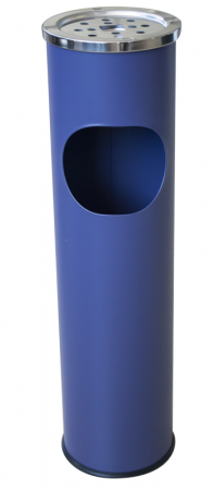 Cosuri de gunoi - RAKI ICIKALA Cos gunoi cu scrumiera de exterior 8l 15x15xh54cm albastru
