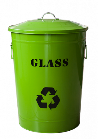 Cosuri de gunoi - RAKI ICIKALA Cos gunoi metalic cu capac 49l 32x39x57cm colectare selectiva, verde