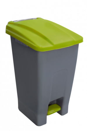 Cosuri de gunoi - RAKI ICIKALA PROFI Pubela pentru colectare selectiva cu pedala si roti 70l culoare verde
