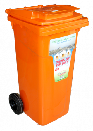 Cosuri de gunoi - RAKI ICIKALA Pubela de gunoi mobila 120l 55x48x94cm orange