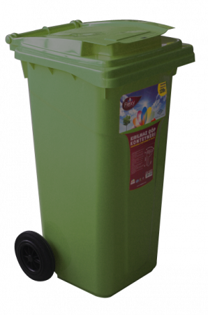 Cosuri de gunoi - RAKI ICIKALA Pubela de gunoi mobila 120l 55x48x94cm verde
