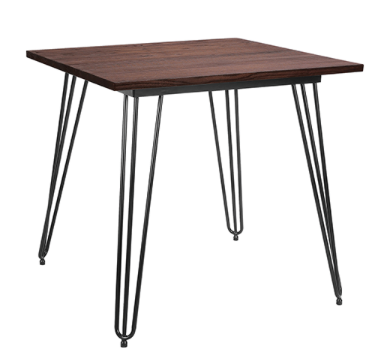 Produse - RAKI INDUSTRIAL Masa bar/bucatarie patrata 80x80xh75cm MDF/picioare metalice