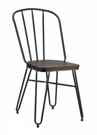 Scaune si fotolii - RAKI INDUSTRIAL Scaun metalic sezut lemn 51x43x87cm