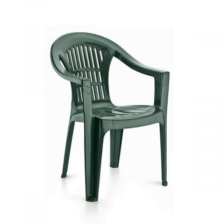Scaune si fotolii - RAKI KARNAVAL Scaun gradina cu brate, plastic, verde, 53x45xh78cm