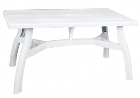 RAKI KING Masa gradina dreptunghiulara, 140x80xh73cm, plastic, alba [1]