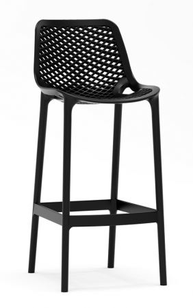 Produse - RAKI LONDON AIR Scaun bar negru, polipropilena, 52x44xh105cm