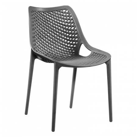 Scaune si fotolii - RAKI LONDON AIR Scaun terasa cu spatar, gri, polipropilena, 61x51xh82cm