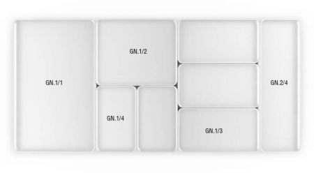 RAKI LUNA Tava din melamina GN 1/2 32,5x27cm culoare alba [2]