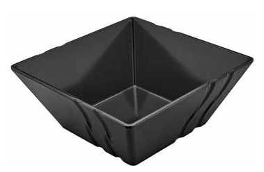 Platouri si boluri melamina - RAKI LUXOR Bol patrat melamina, 24x24xh10cm, 3280ml, negru