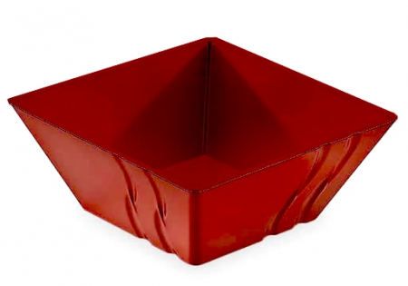 Platouri si boluri melamina - RAKI LUXOR Bol patrat melamina, 30x30xh12,5cm, 6780ml, rosu