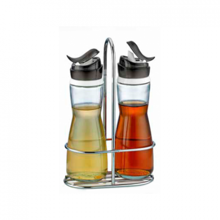 Servirea mesei - RAKI MAREA Set sticle ulei/otet 2 buc cu suport, 2x275ml