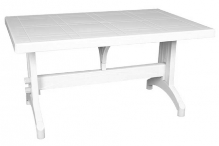 RAKI Masa dreptunghiulara plastic, 140x80xh73cm, alba [1]