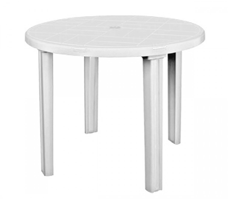 Produse - RAKI Masa gradina rotunda, 90cm, din plastic, alba