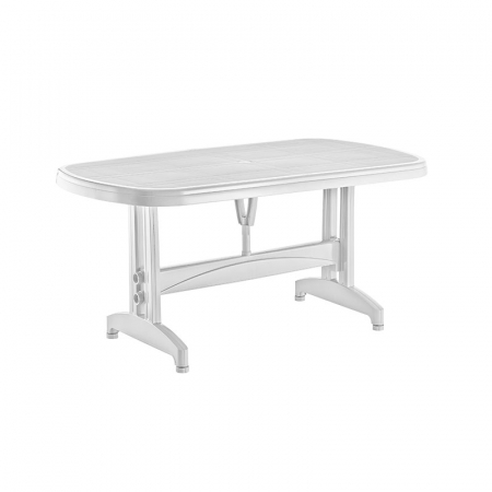 Mese - RAKI Masa ovala din plastic, 150x90xh73cm, alba