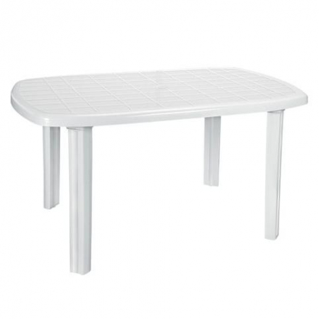 Mese - RAKI Masa ovala plastic, 125x80cm, alba