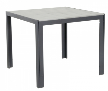 Mese - RAKI Masa patrata 90x90x74cm POLYWOOD GREY cadru aluminiu culoare gri (HYT-0158SGREY)