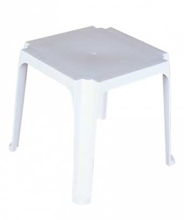 Mobilier HoReCa - RAKI Masa pentru sezlong, 44x44xh42cm din plastic alb
